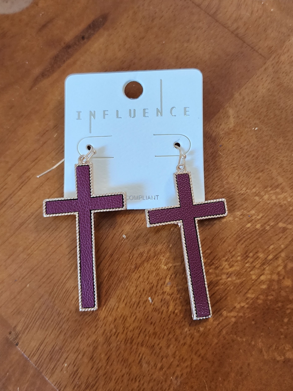 Stylish Cross Drop Earrings‎ by Influence